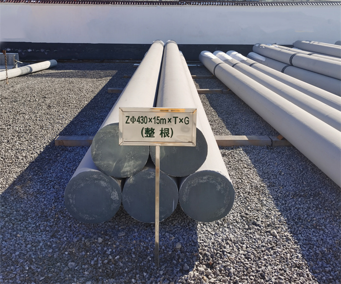 罗定430×15米×T×G终端电线杆